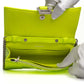 Balenciaga Hourglass Neon Croc Embossed Chain Wallet
