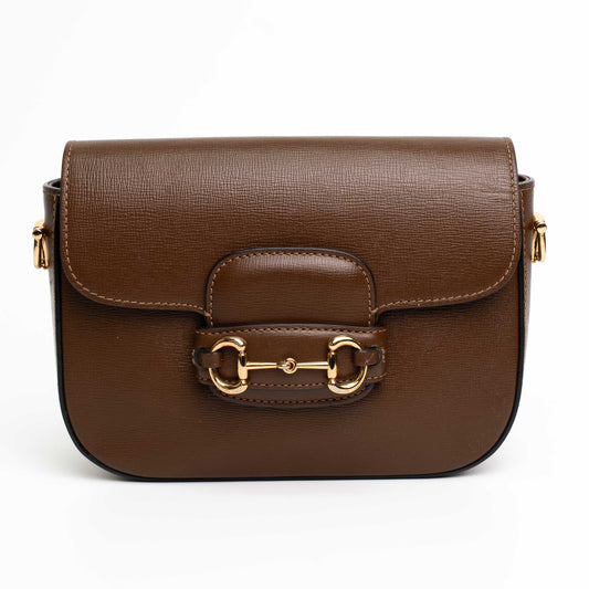 Gucci Horsebit 1955 Brown Leather Shoulder Bag
