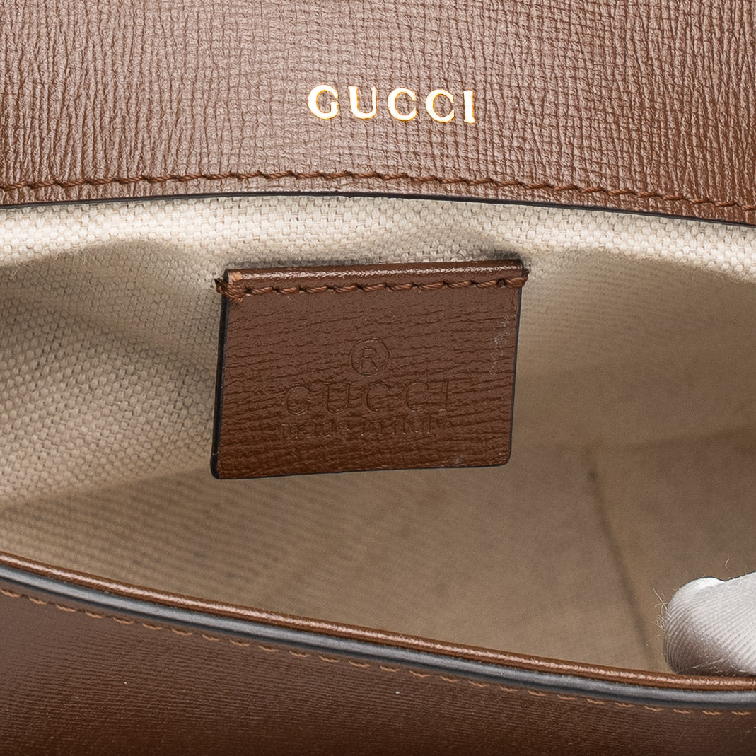 Gucci Horsebit 1955 Brown Leather Shoulder Bag