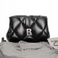 Balenciaga Touch Puffy Black Leather Clutch Bag