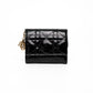 Lady Dior Lotus Black Patent Leather Wallet