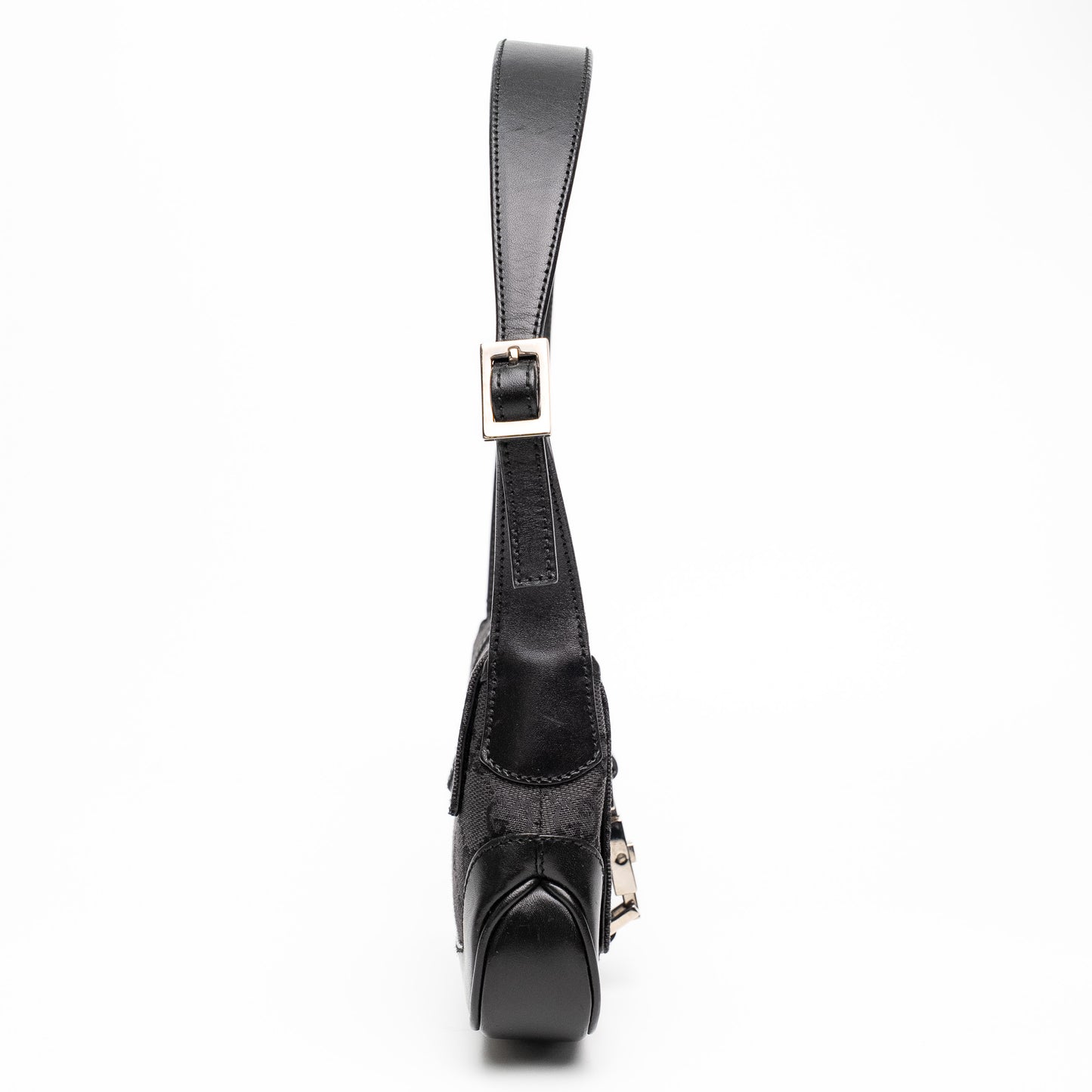 Gucci Mini Jackie GG Black Canvas Hobo Bag