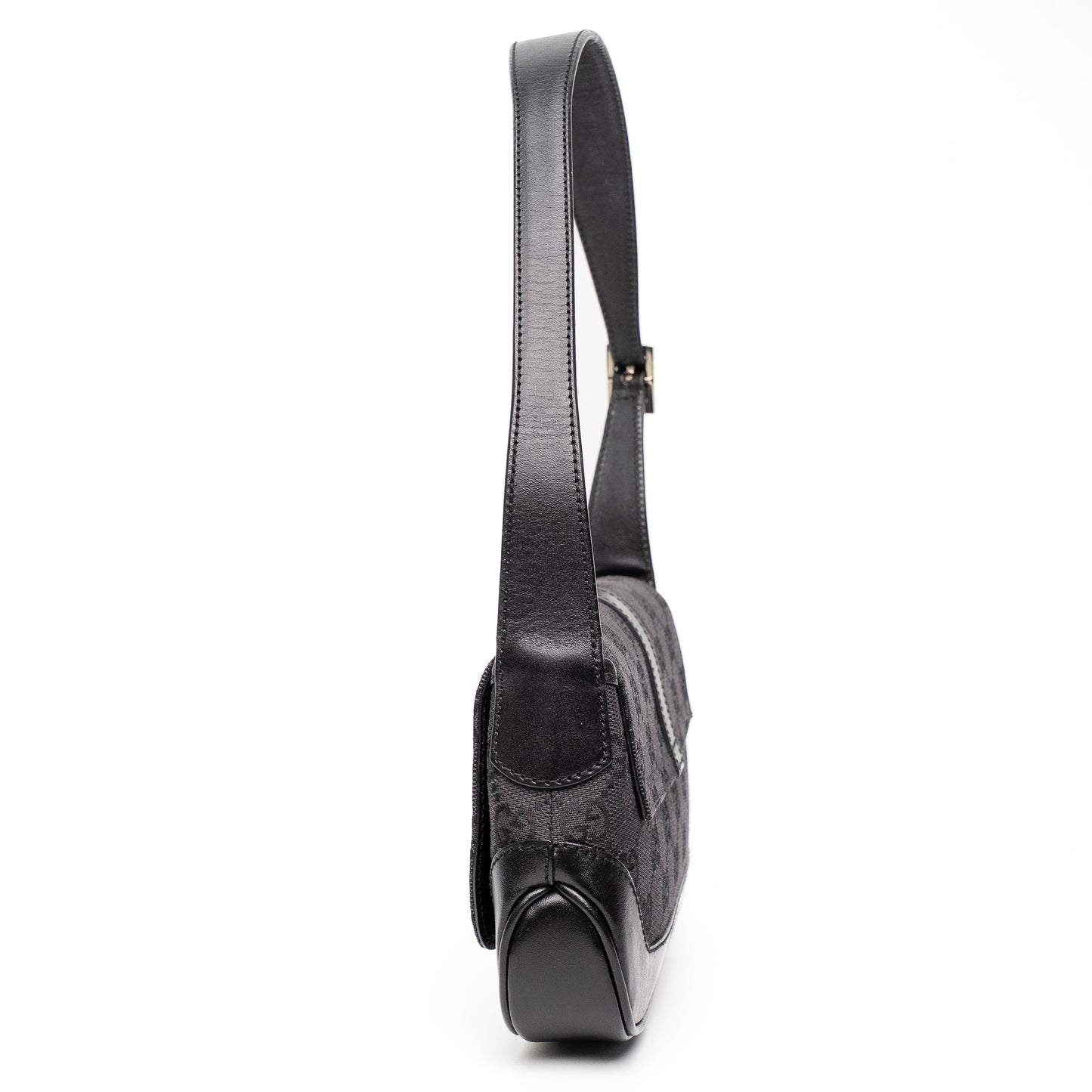 Gucci Mini Jackie GG Black Canvas Hobo Bag