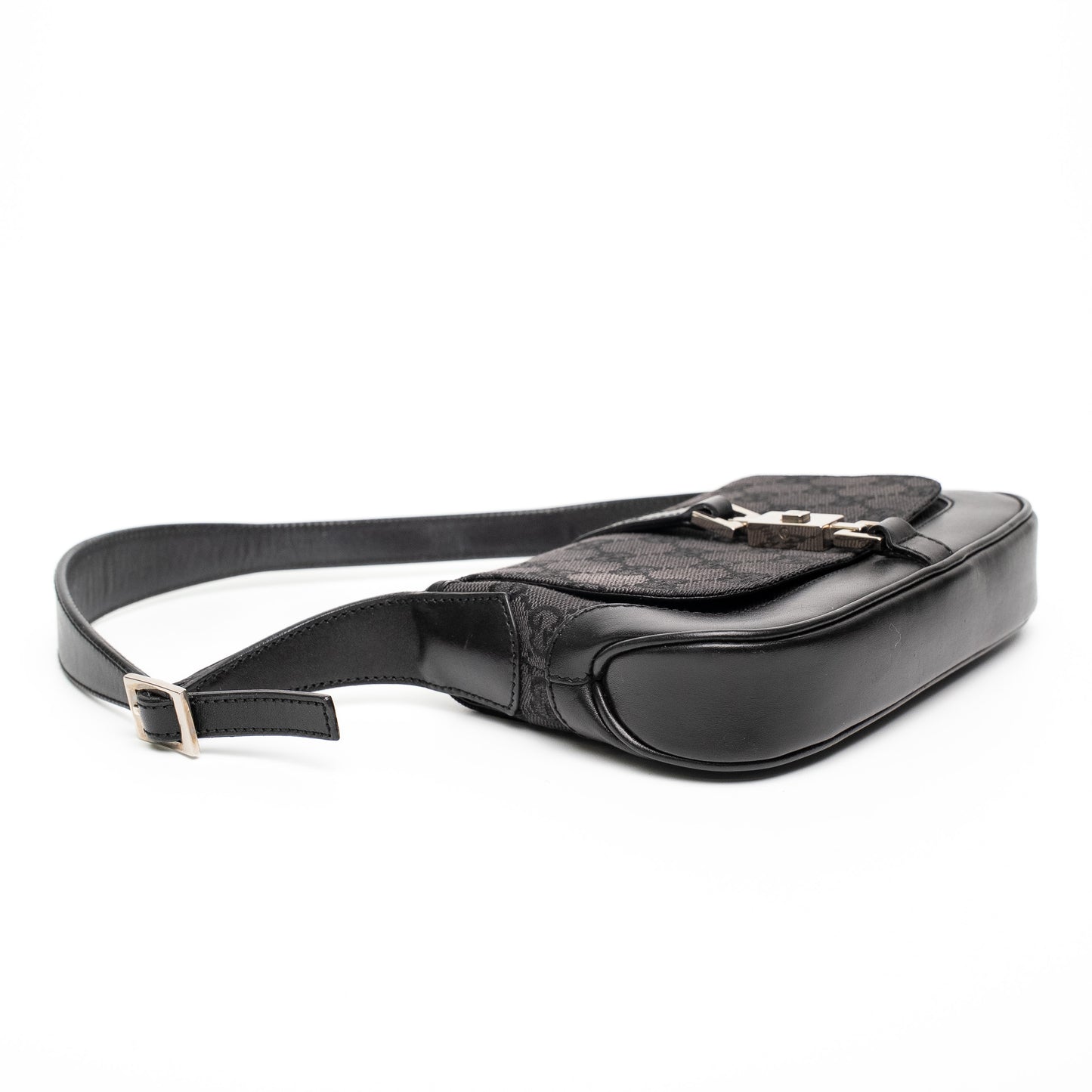 Gucci Mini Jackie GG Black Canvas Hobo Bag