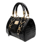 Versace Black Patent Leather Top Handle Bag