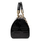 Versace Black Patent Leather Top Handle Bag