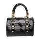Versace Black Patent Leather Top Handle Bag