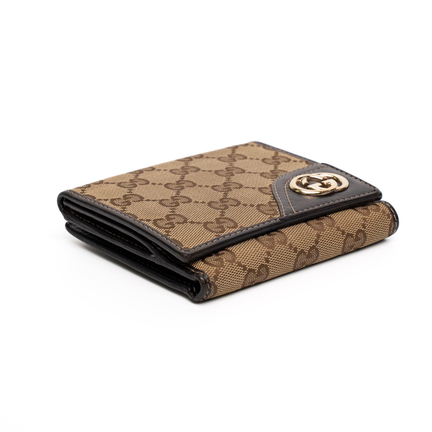 Gucci New Britt GG Canvas Brown Wallet