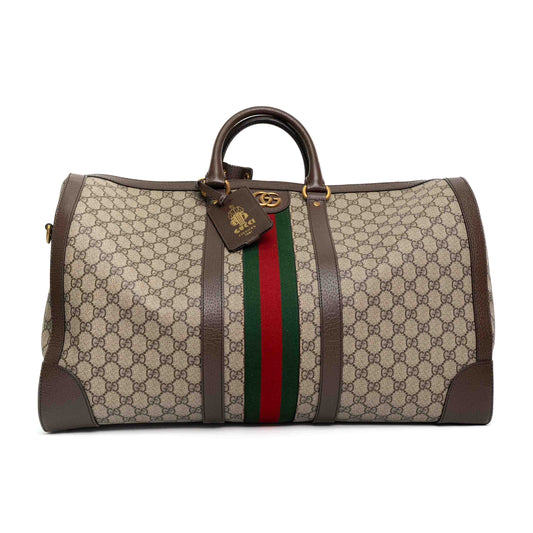 Gucci Savoy GG Monogram Web Duffle Bag