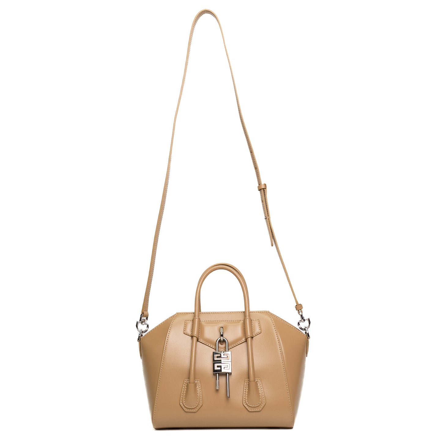 Givenchy Mini Antigona Beige Calfskin Shoulder Bag