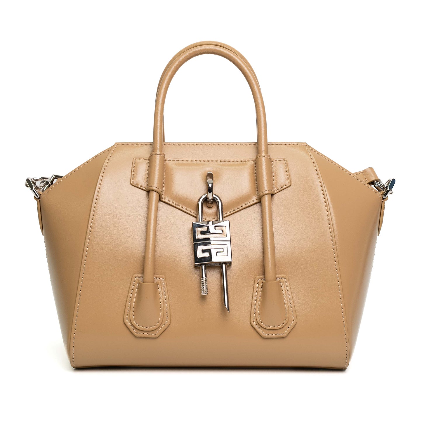 Givenchy Mini Antigona Beige Calfskin Shoulder Bag