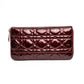 Dior Red Patent Leather Cannage Quilted Wallet