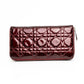 Dior Red Patent Leather Cannage Quilted Wallet