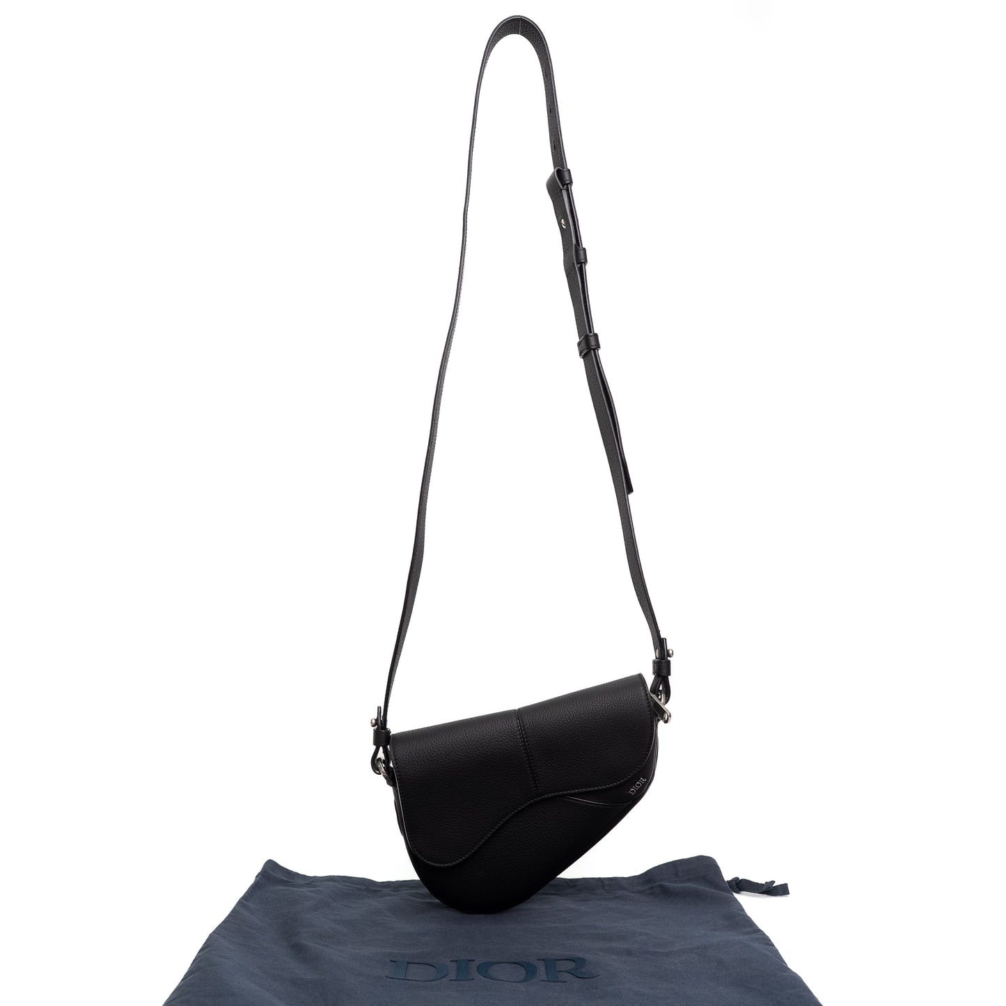 Dior Mini Saddle Black Leather Shoulder Bag