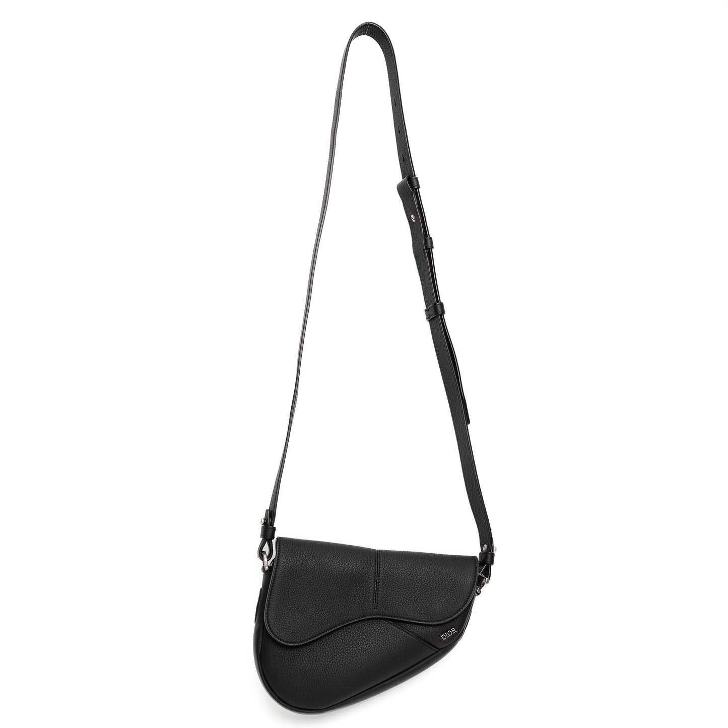 Dior Mini Saddle Black Leather Shoulder Bag