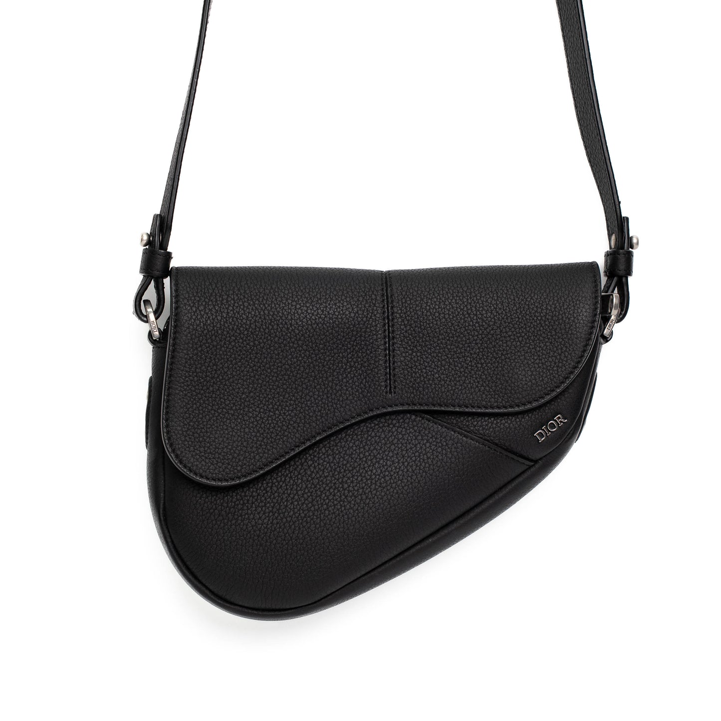 Dior Mini Saddle Black Leather Shoulder Bag