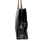 Chanel Large CC Black Leather Chain Tote Bag