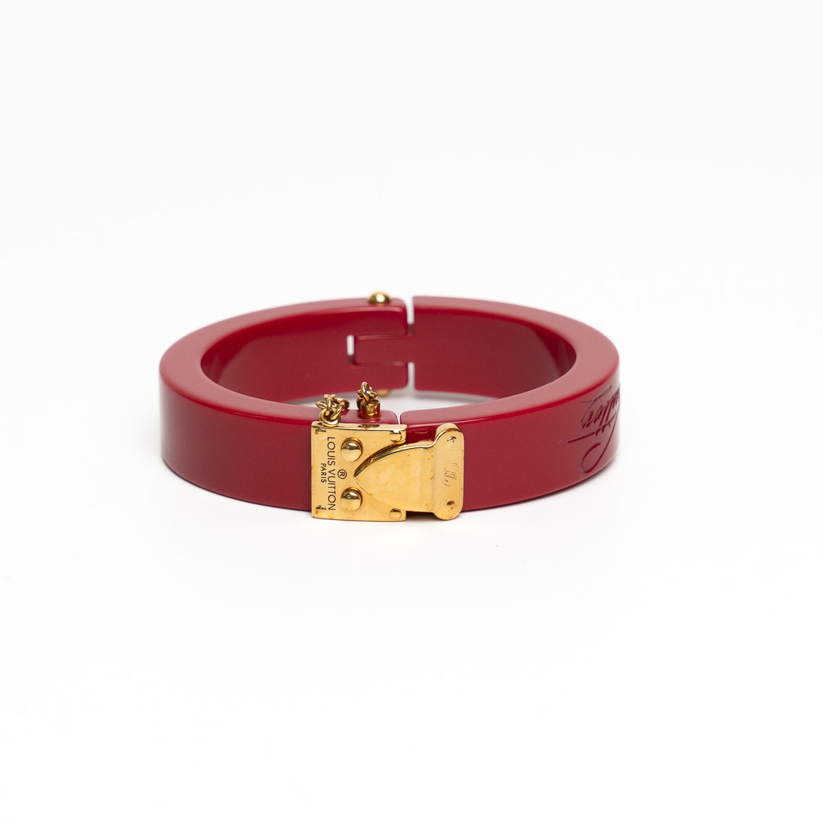 Louis Vuitton Lock Me Red Resin Bracelet