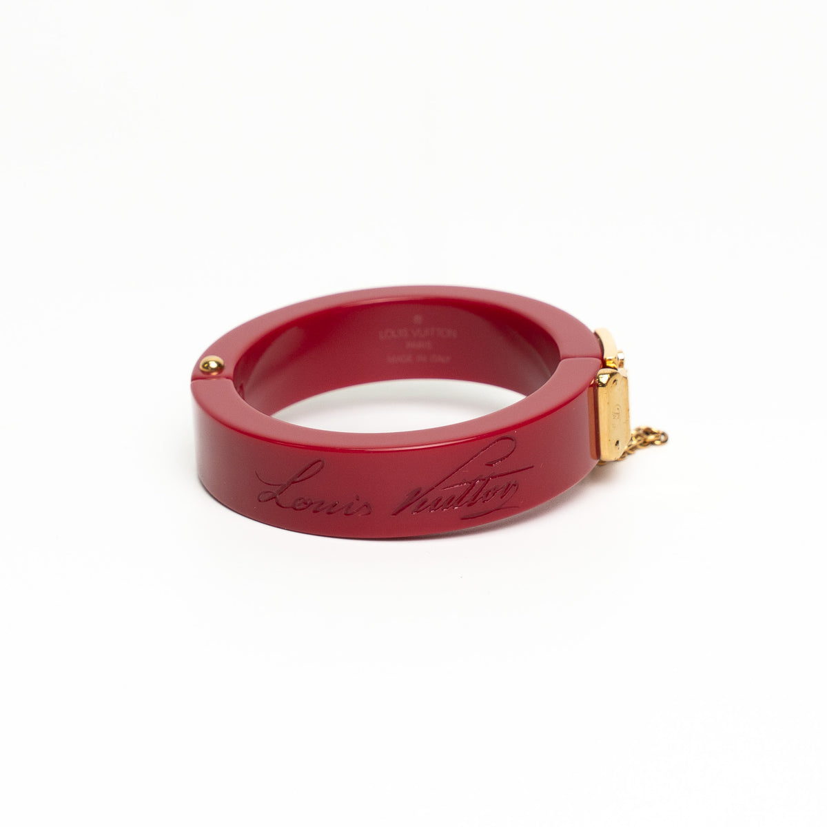 Louis Vuitton Lock Me Red Resin Bracelet