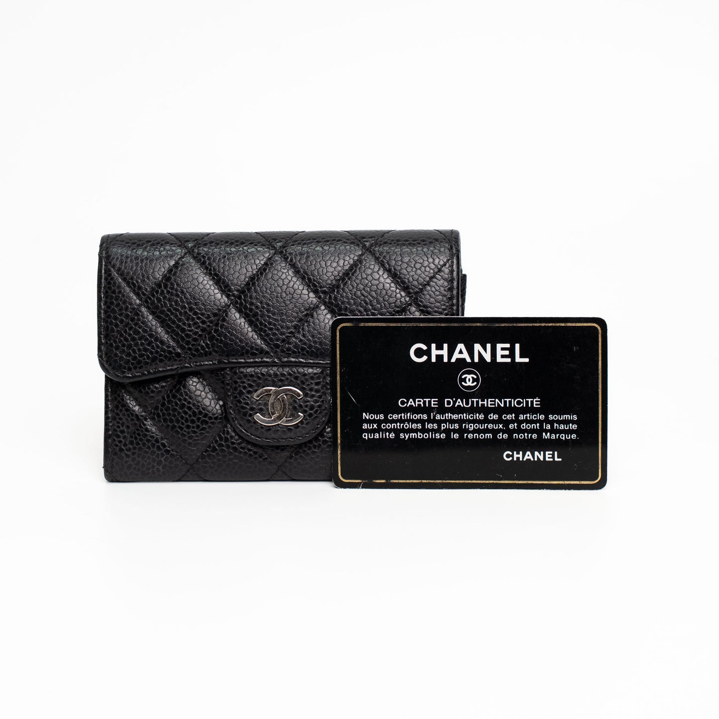 Chanel Classic Flap Black Caviar Card Holder Wallet
