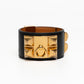 Hermes Collier de Chien Black Leather Bracelet