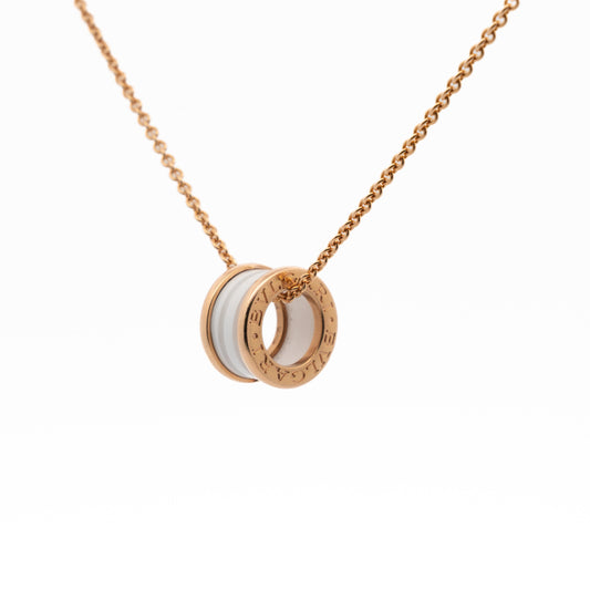 Bvlgari B.zero1 Rose Gold Ceramic Necklace