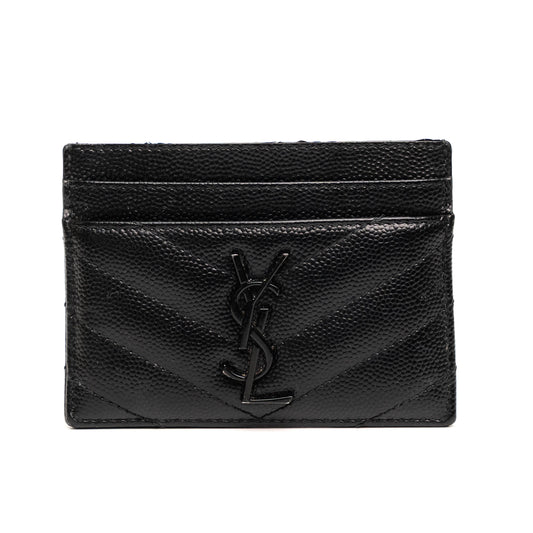Saint Laurent Black Monogram Card Case