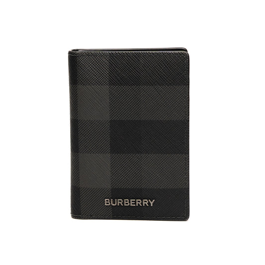 Burberry Charcoal Check Folding Card Case
