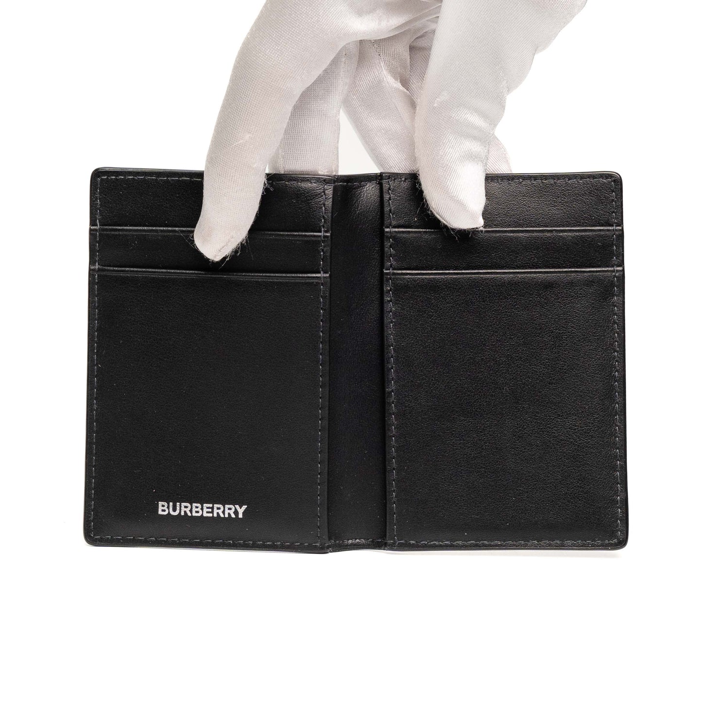 Burberry Charcoal Check Folding Card Case