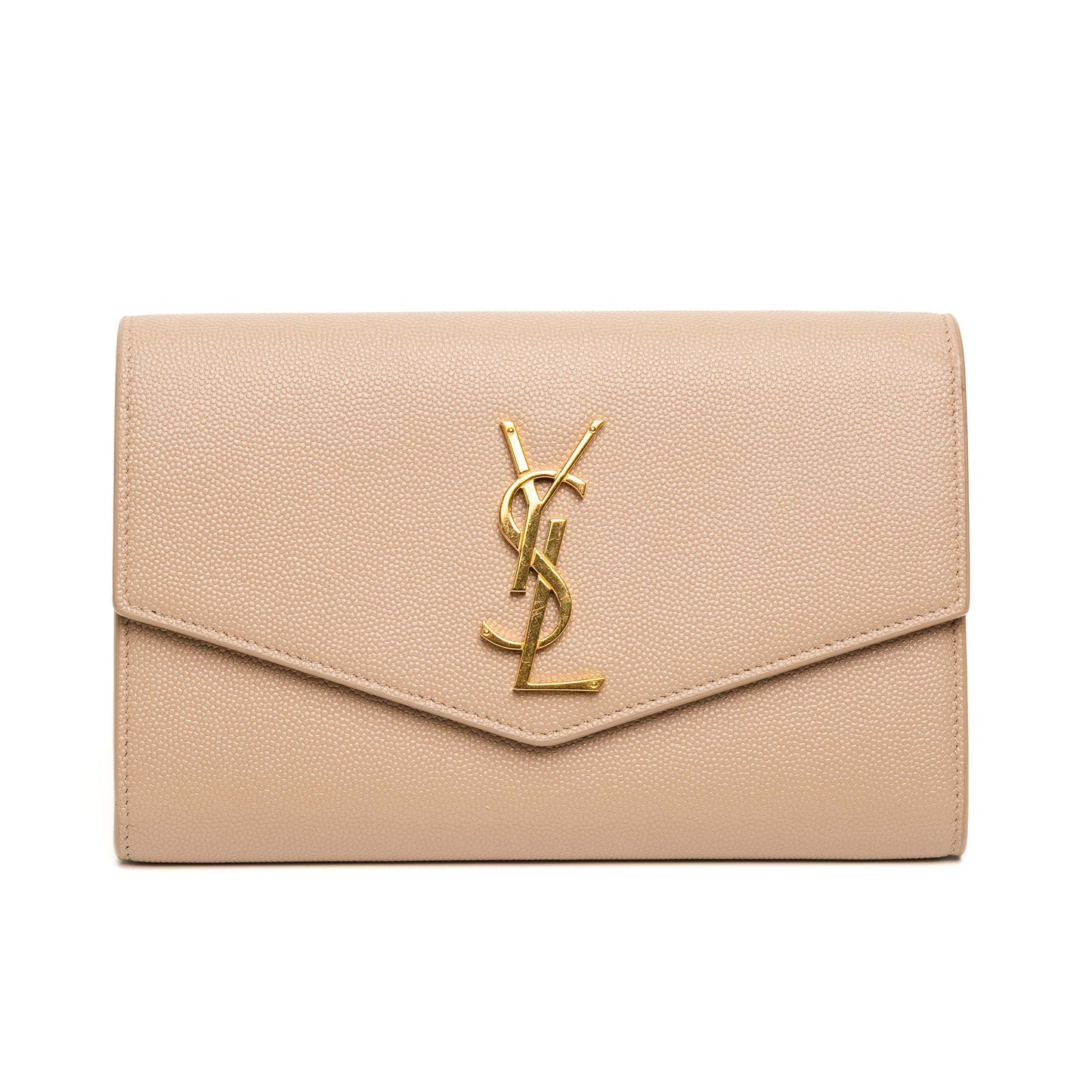 Saint Laurent Envelope Chain Wallet Beige