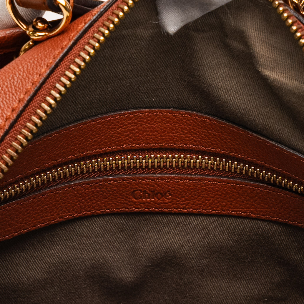 Chloé Elsie Brown Leather 2-Way Bag