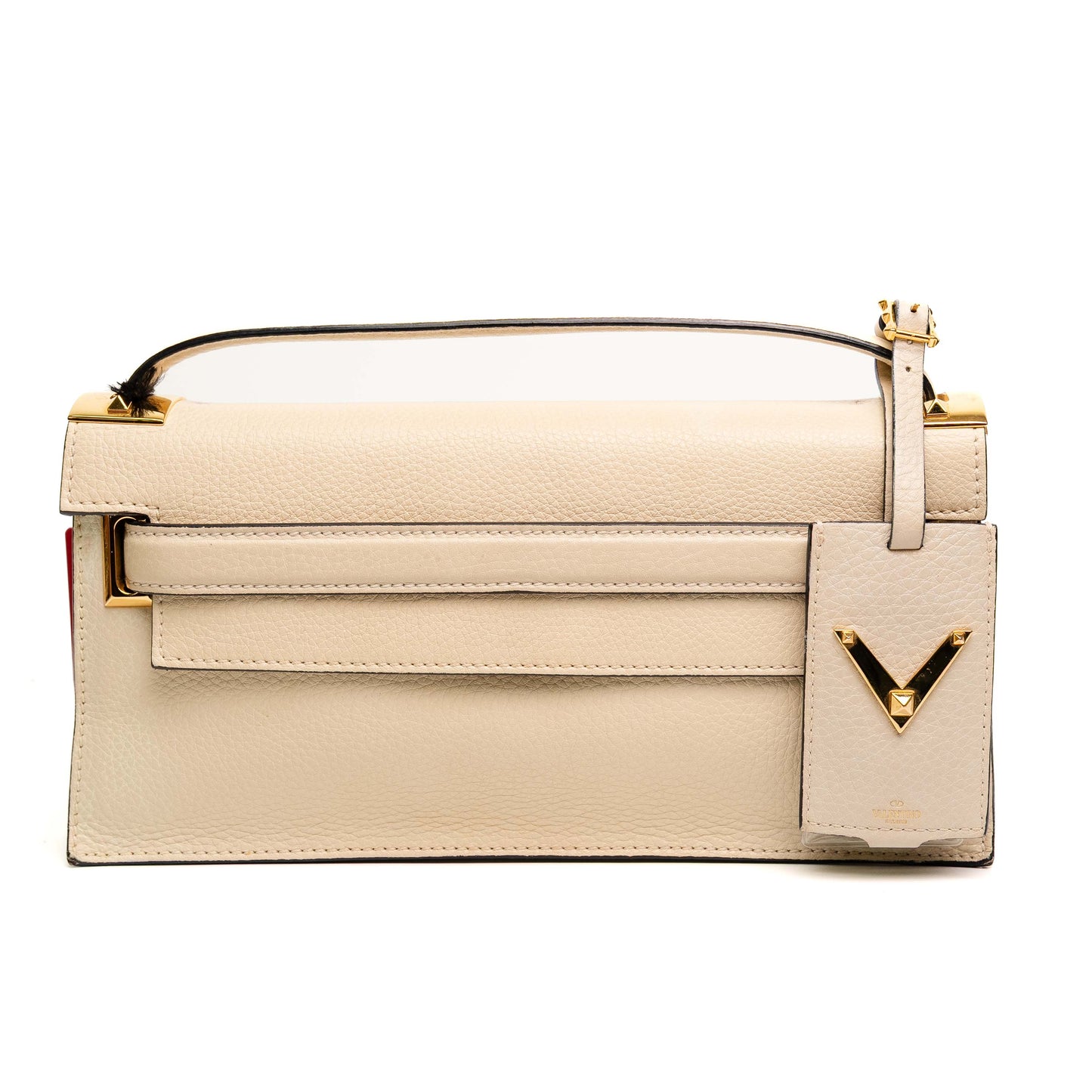 Valentino Garavani Ivory Leather Shoulder Bag