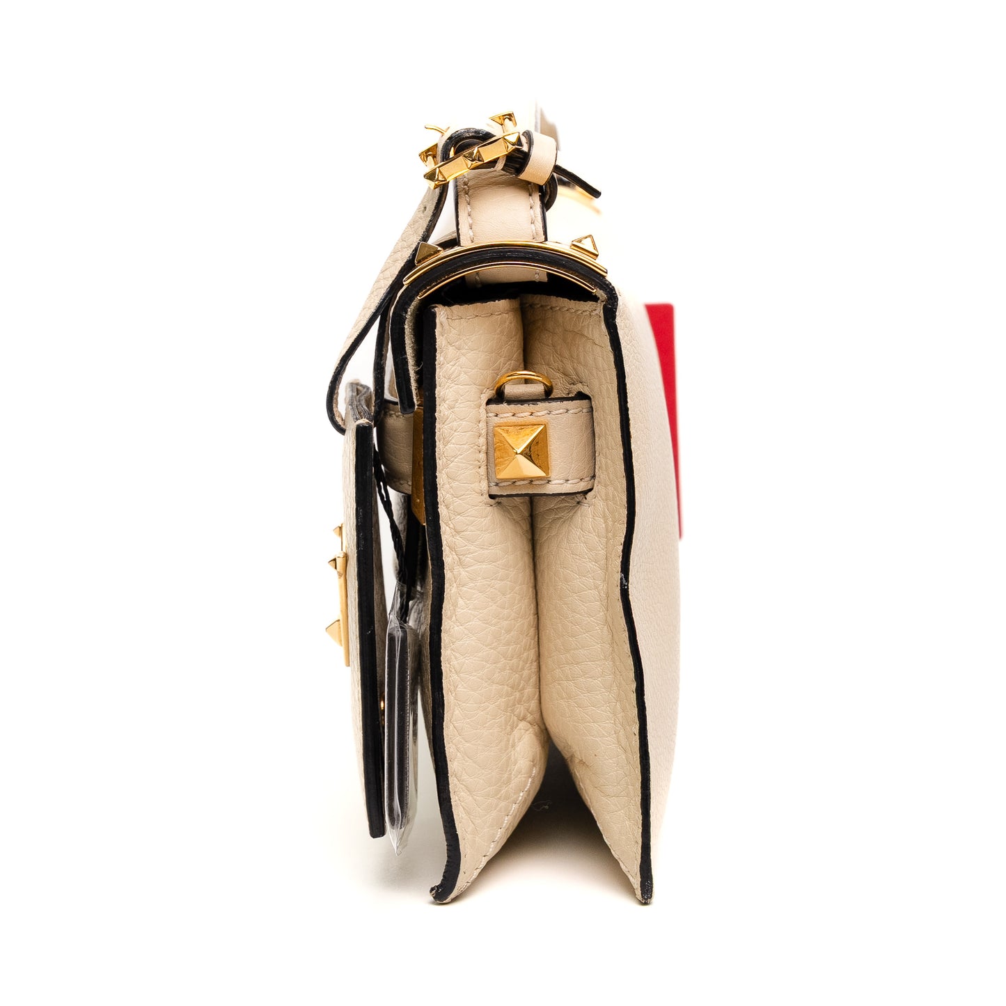 Valentino Garavani Ivory Leather Shoulder Bag