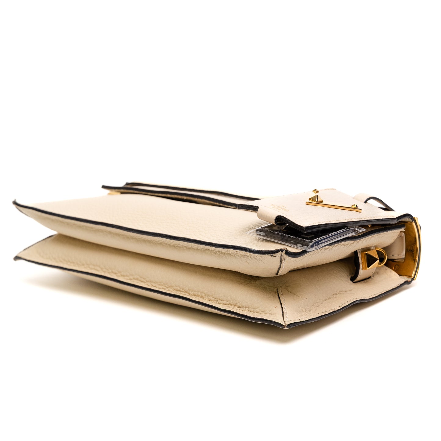 Valentino Garavani Ivory Leather Shoulder Bag