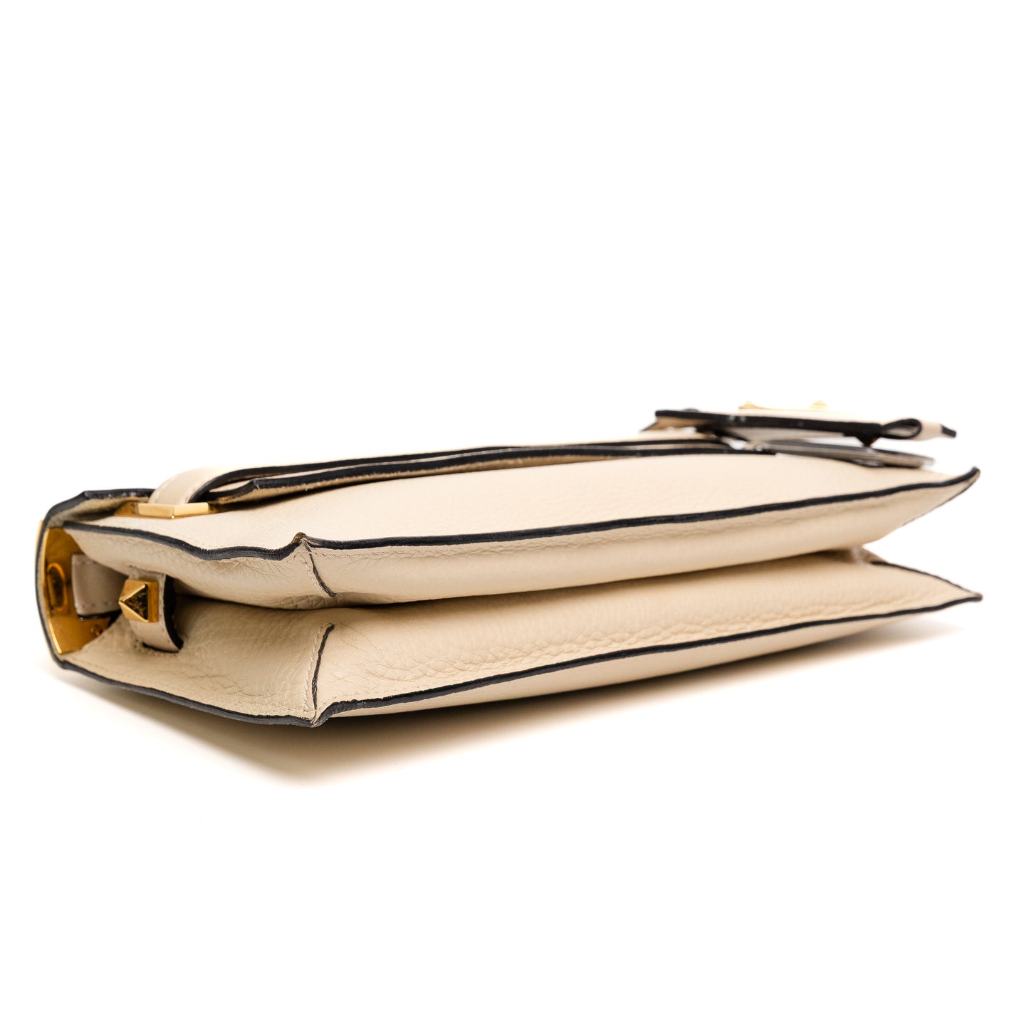 Valentino Garavani Ivory Leather Shoulder Bag