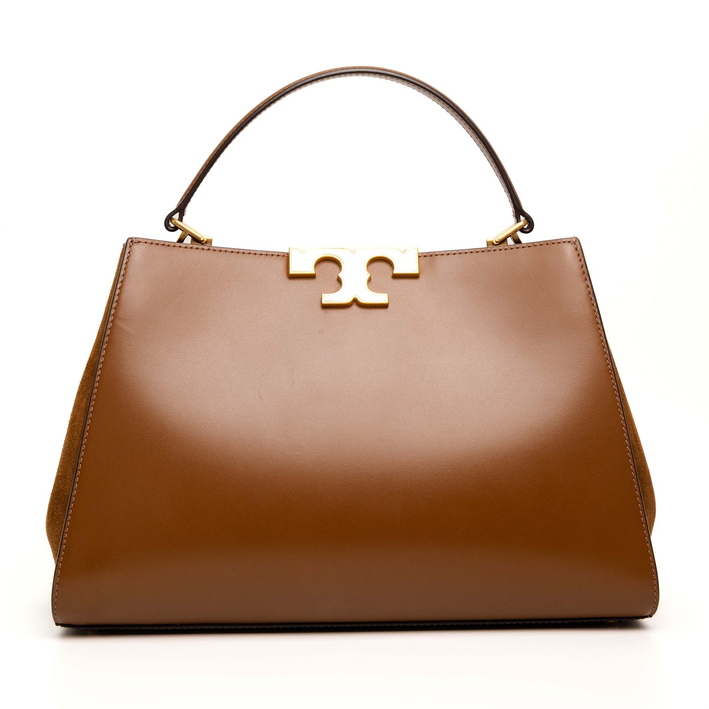 Tory Burch Eleanor Brown Leather Satchel