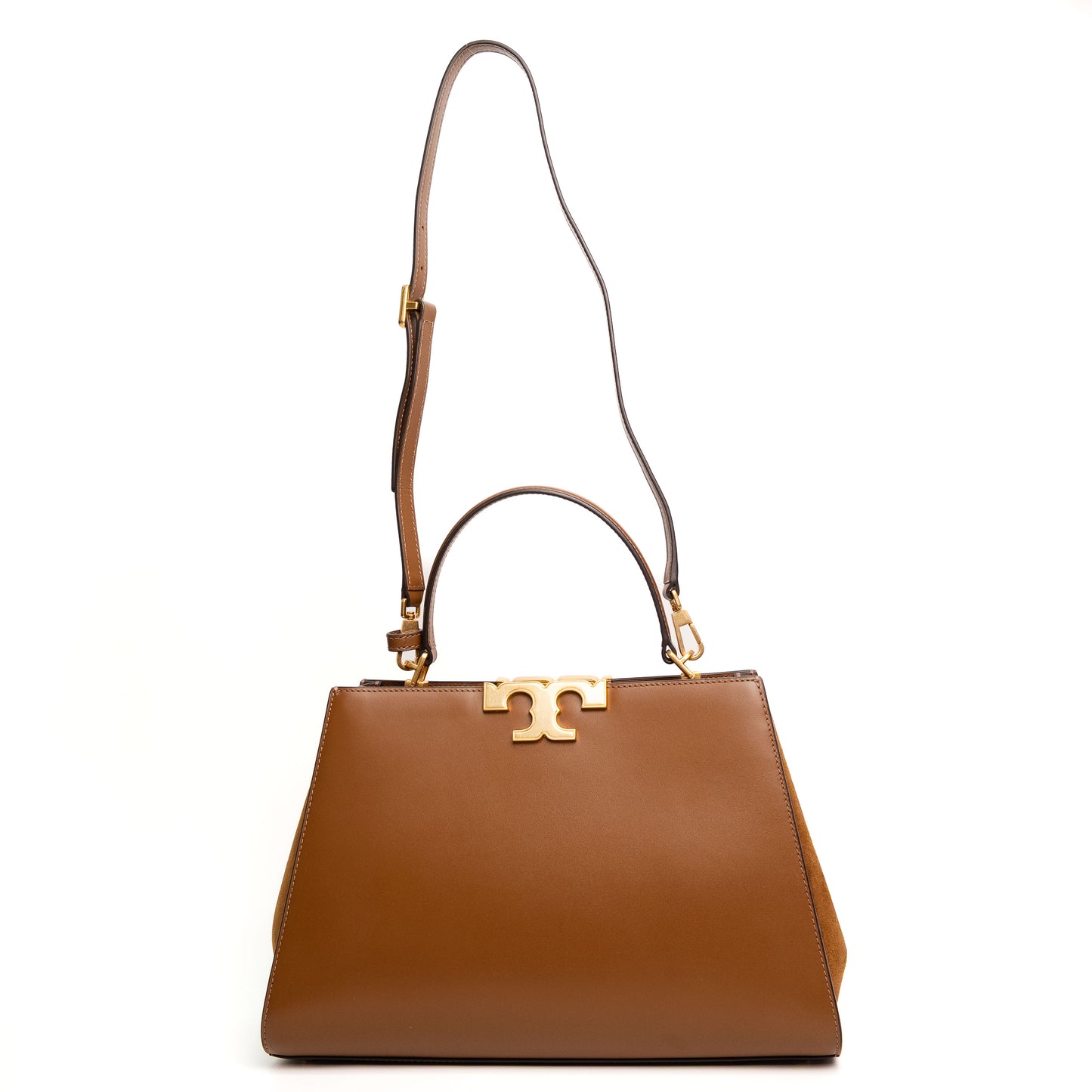 Tory Burch Eleanor Brown Leather Satchel