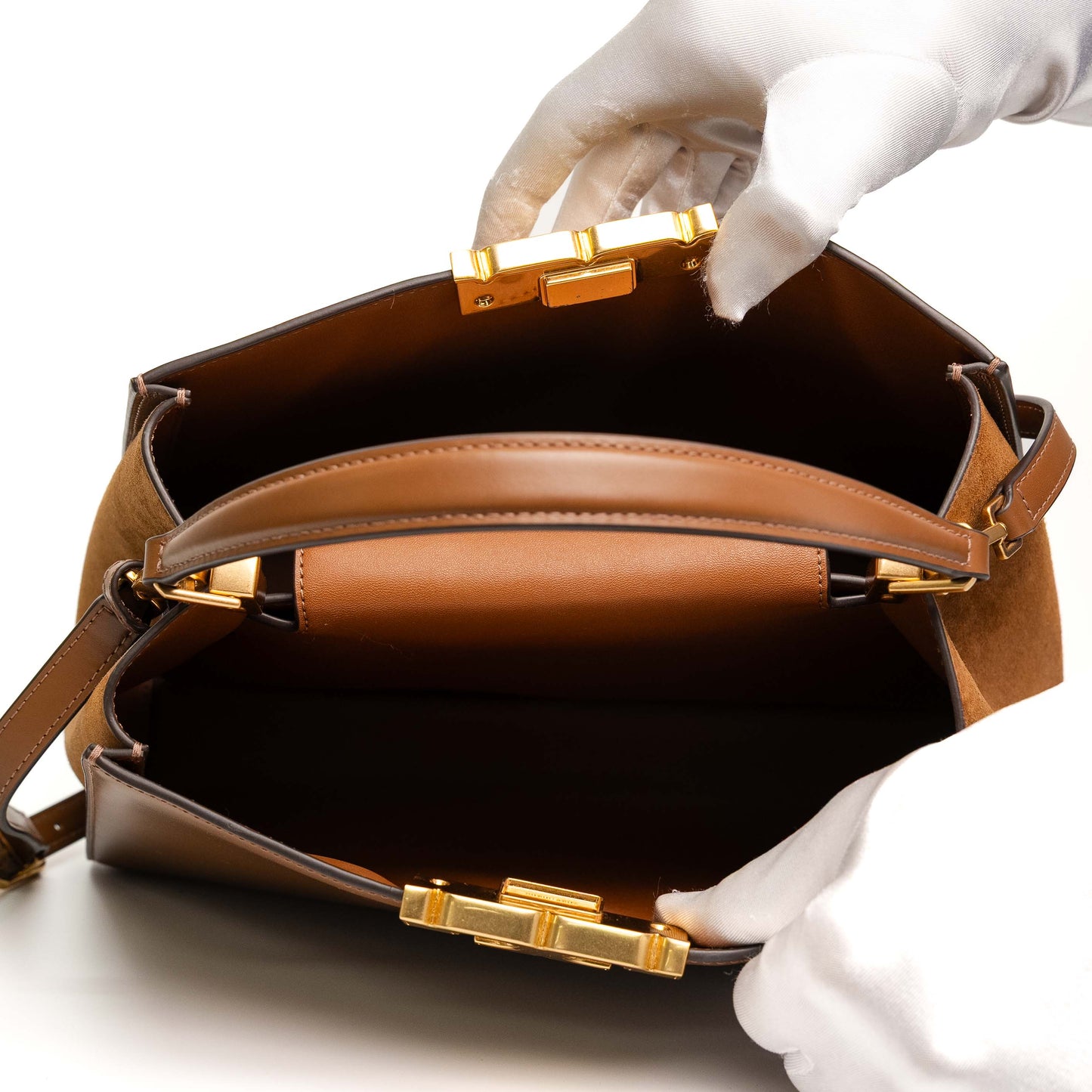 Tory Burch Eleanor Brown Leather Satchel