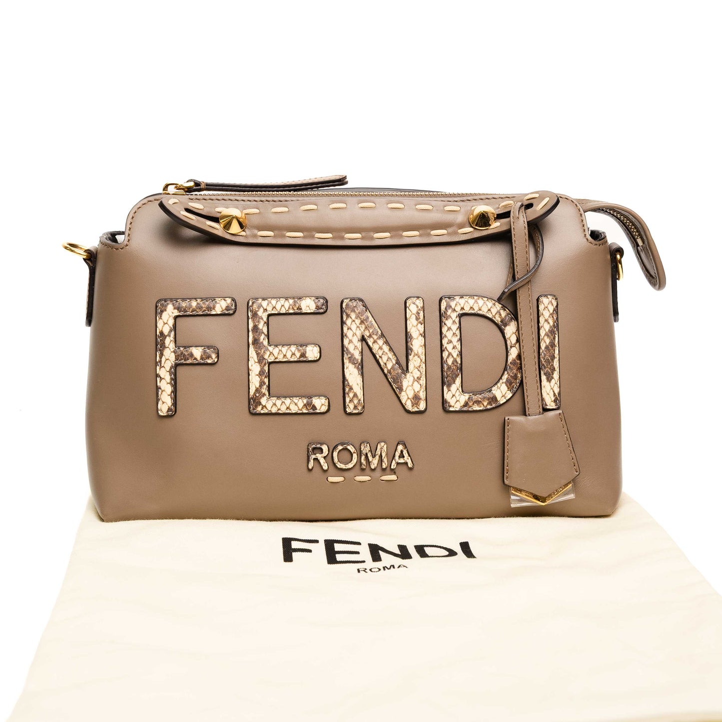 Fendi By The Way Beige Boston Bag