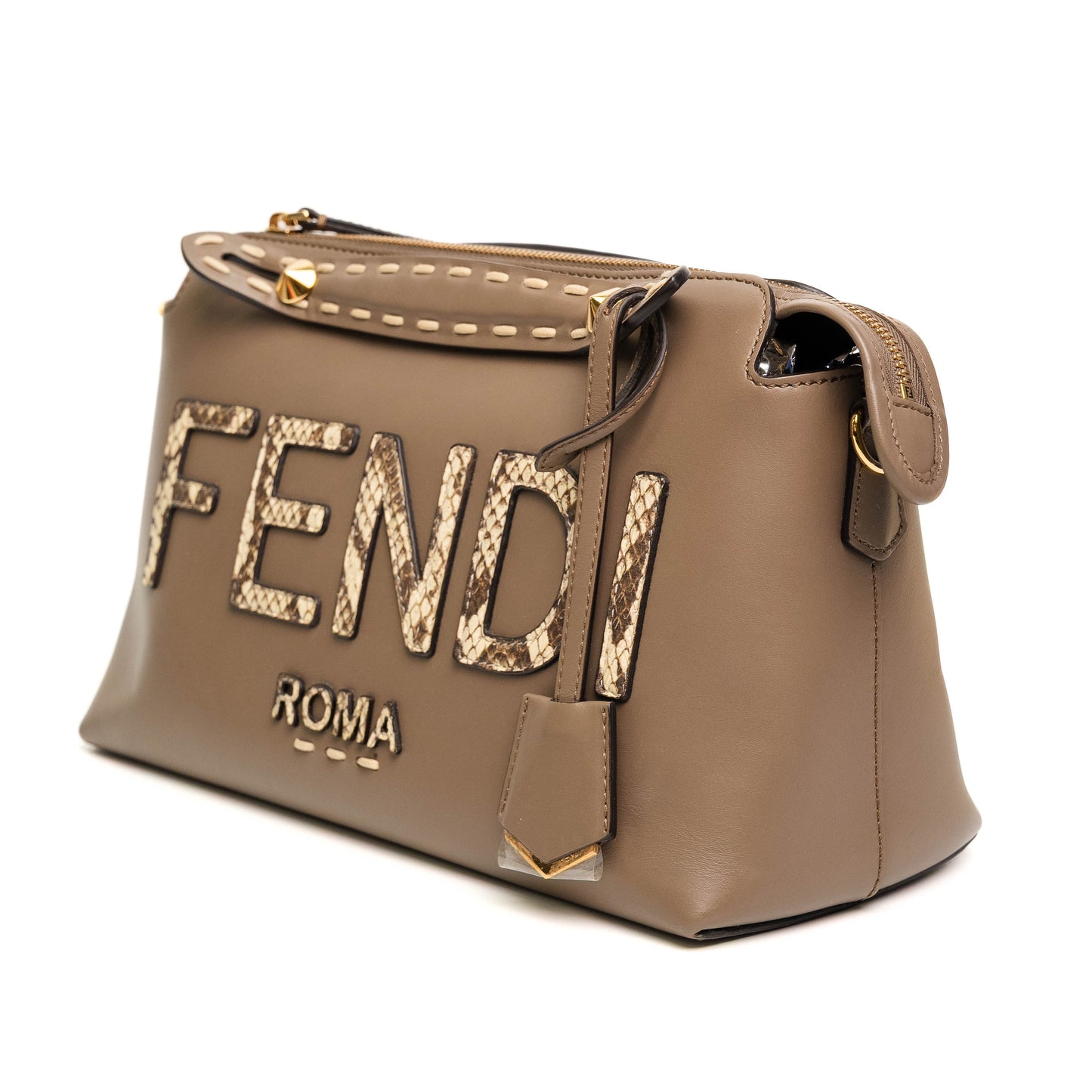 Fendi By The Way Beige Boston Bag