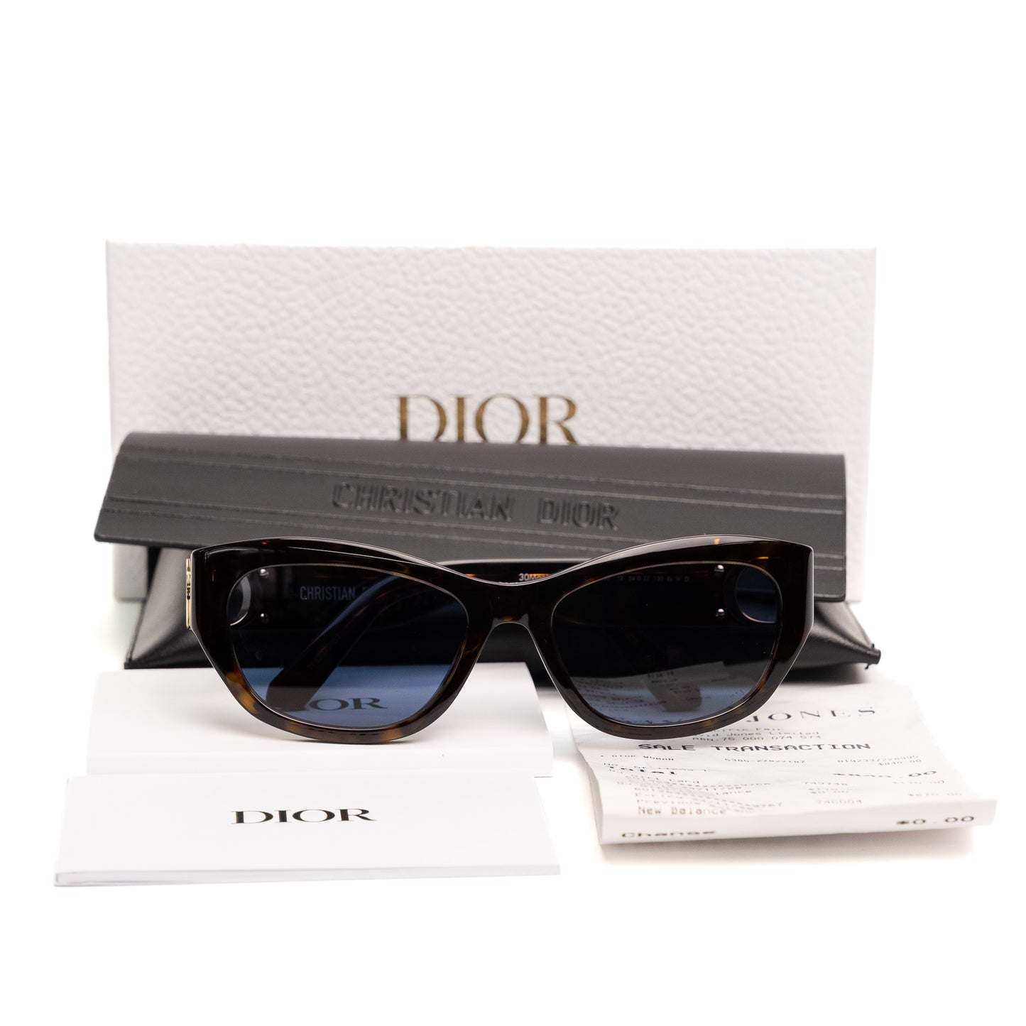 Chanel Havana Tweed Gradient Rectangle Sunglasses