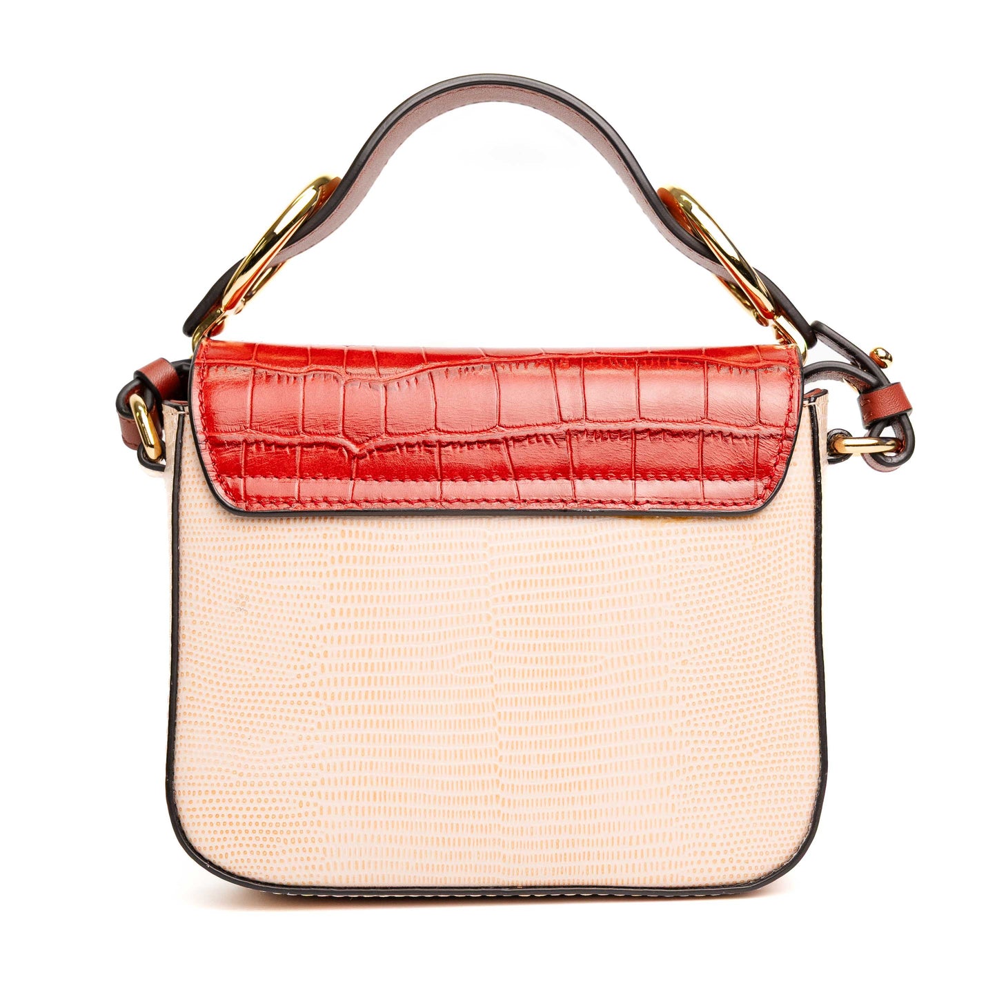 Chloe  C Red Croc-Embossed Leather Bag
