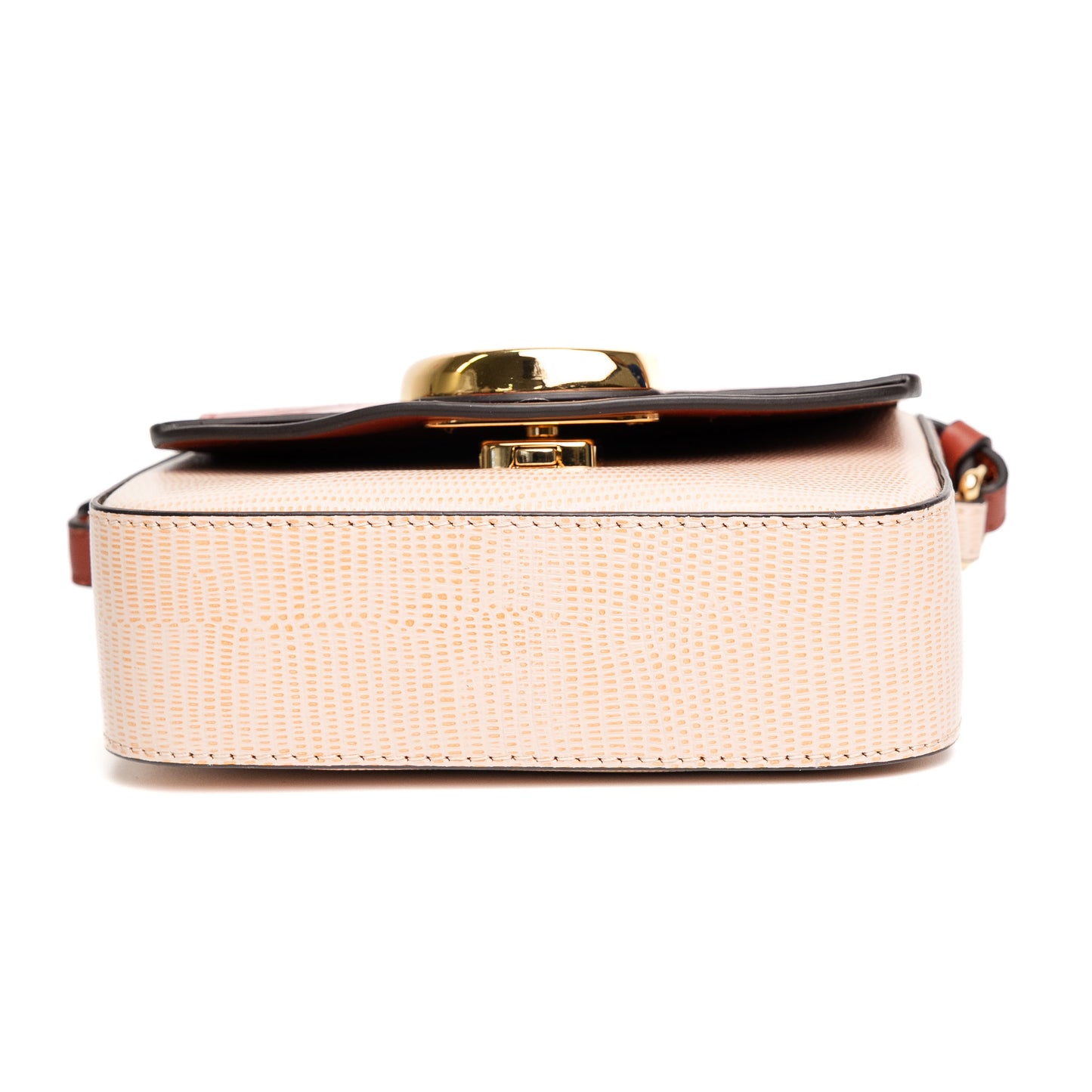 Chloe  C Red Croc-Embossed Leather Bag