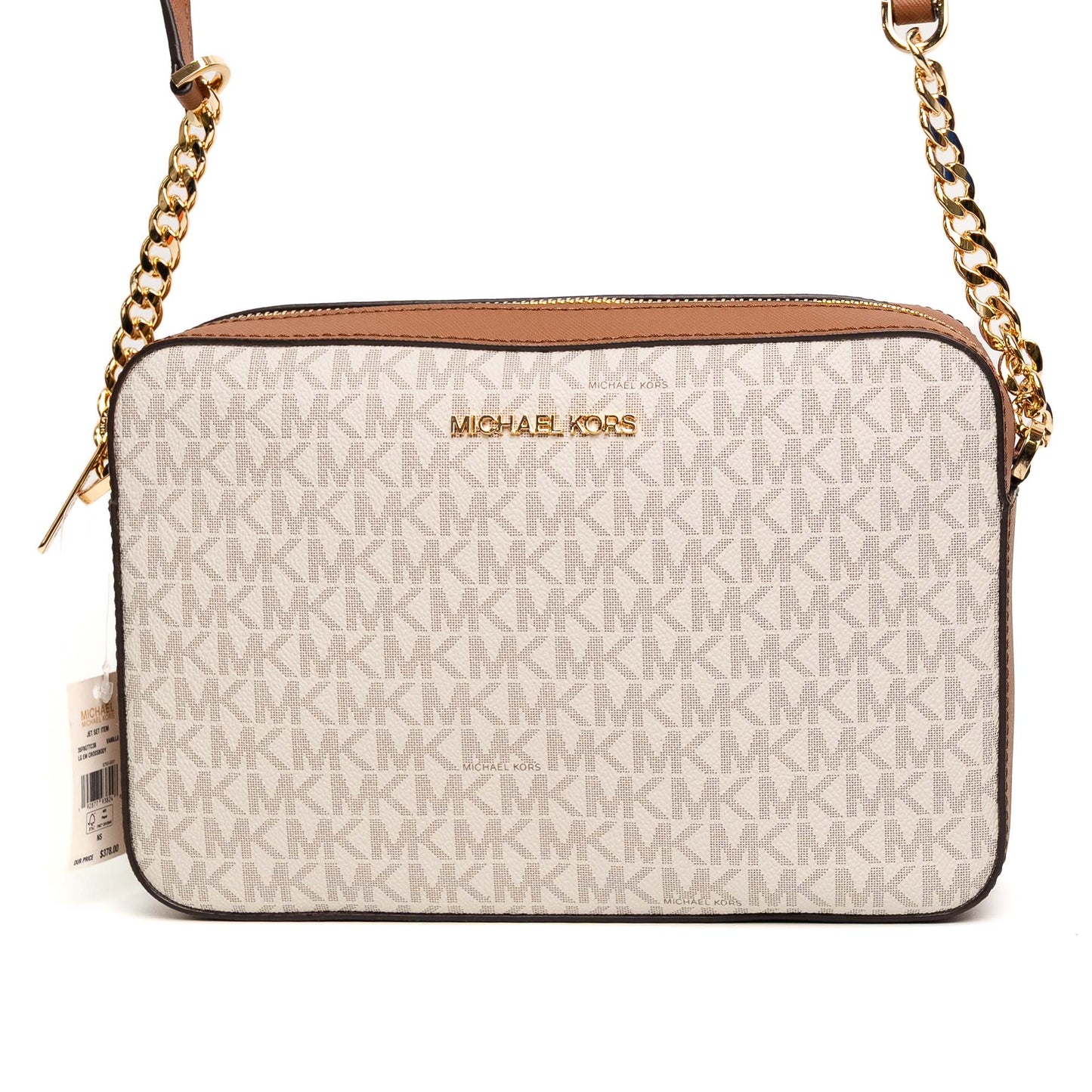 Michael Kors Jet Set Vanilla Logo Crossbody Bag