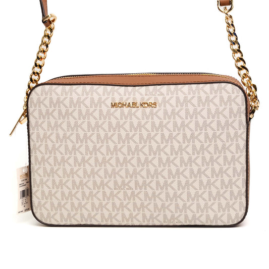 Michael Kors Jet Set Vanilla Logo Crossbody Bag