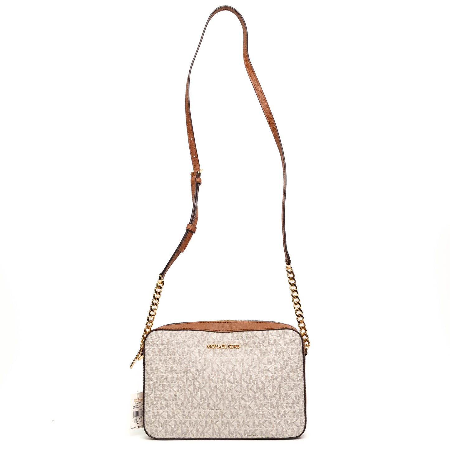 Michael Kors Jet Set Vanilla Logo Crossbody Bag