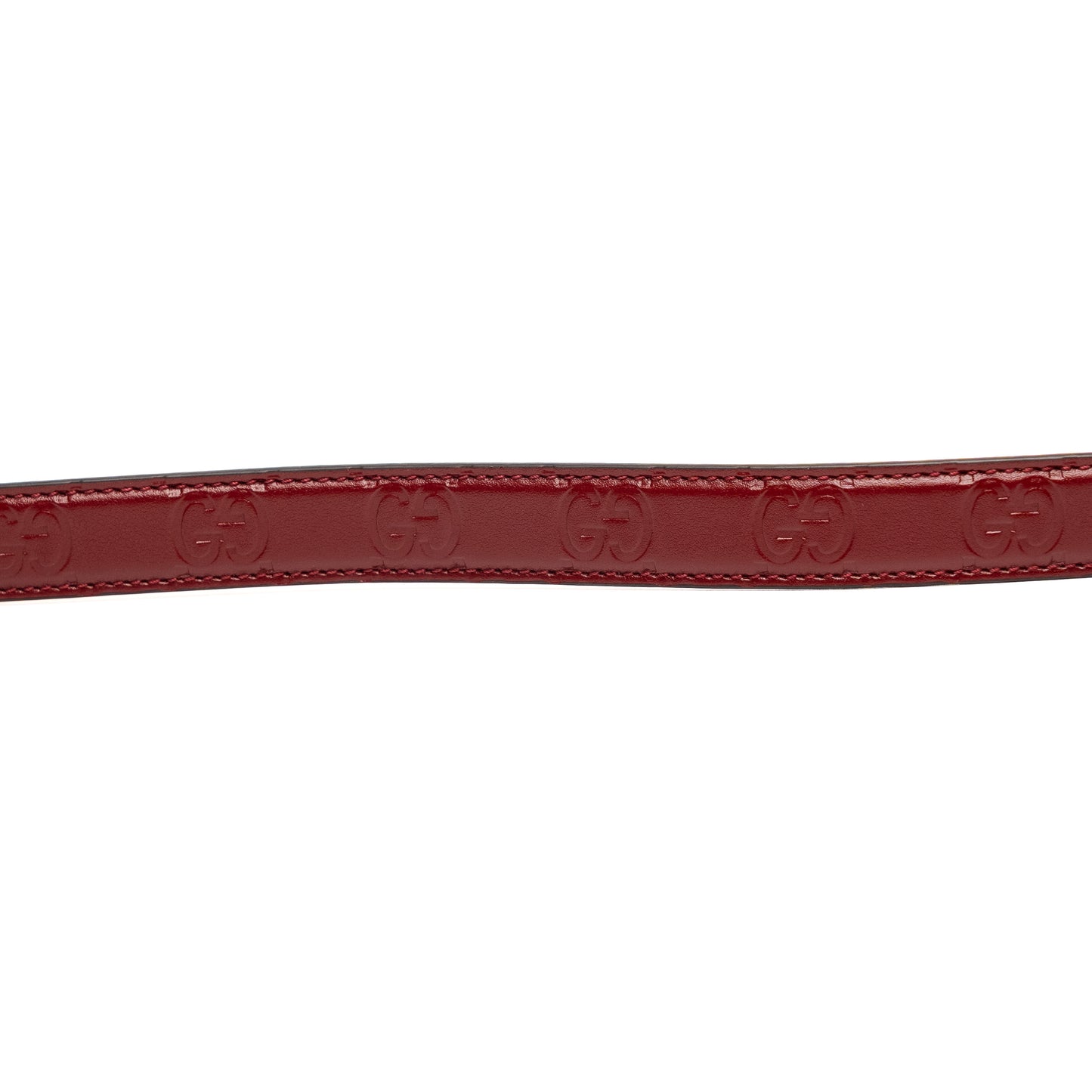Gucci Debossed Interlocking G Leather Belt