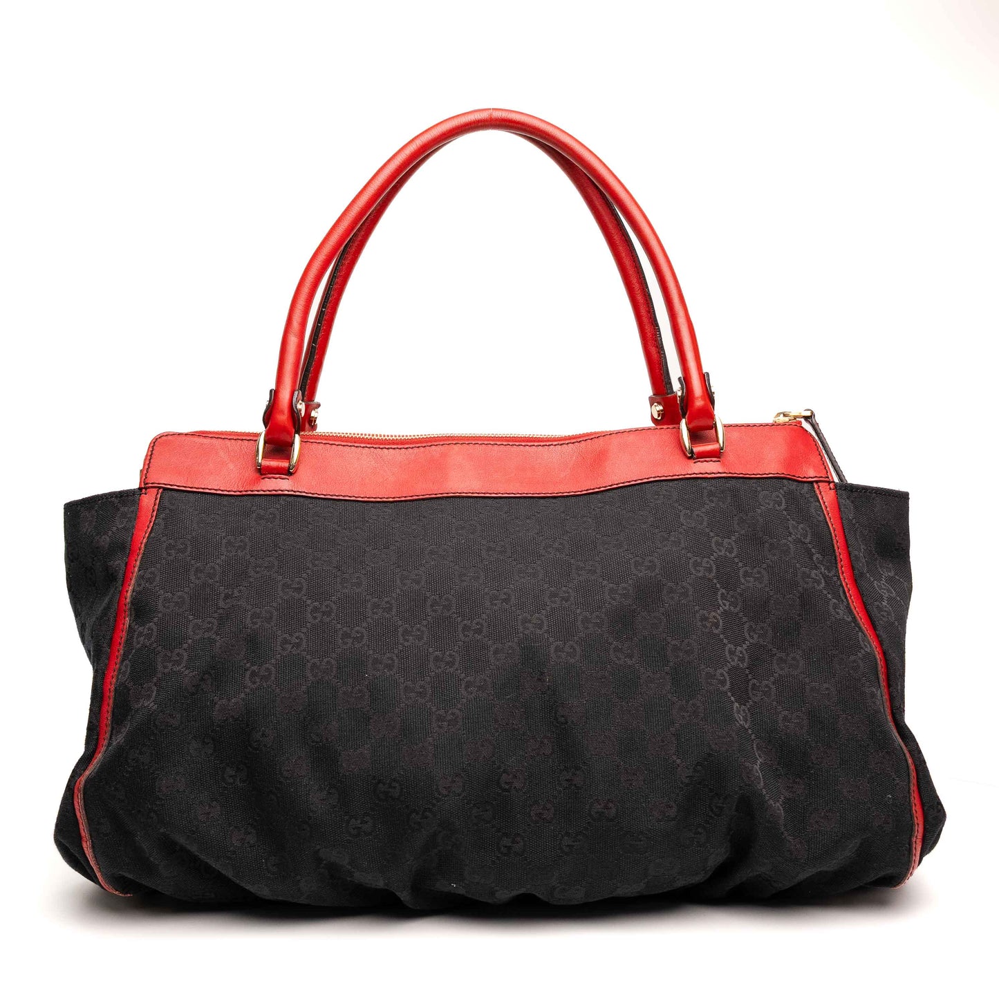Gucci Abbey D-Ring Black Red GG Canvas Shoulder Bag