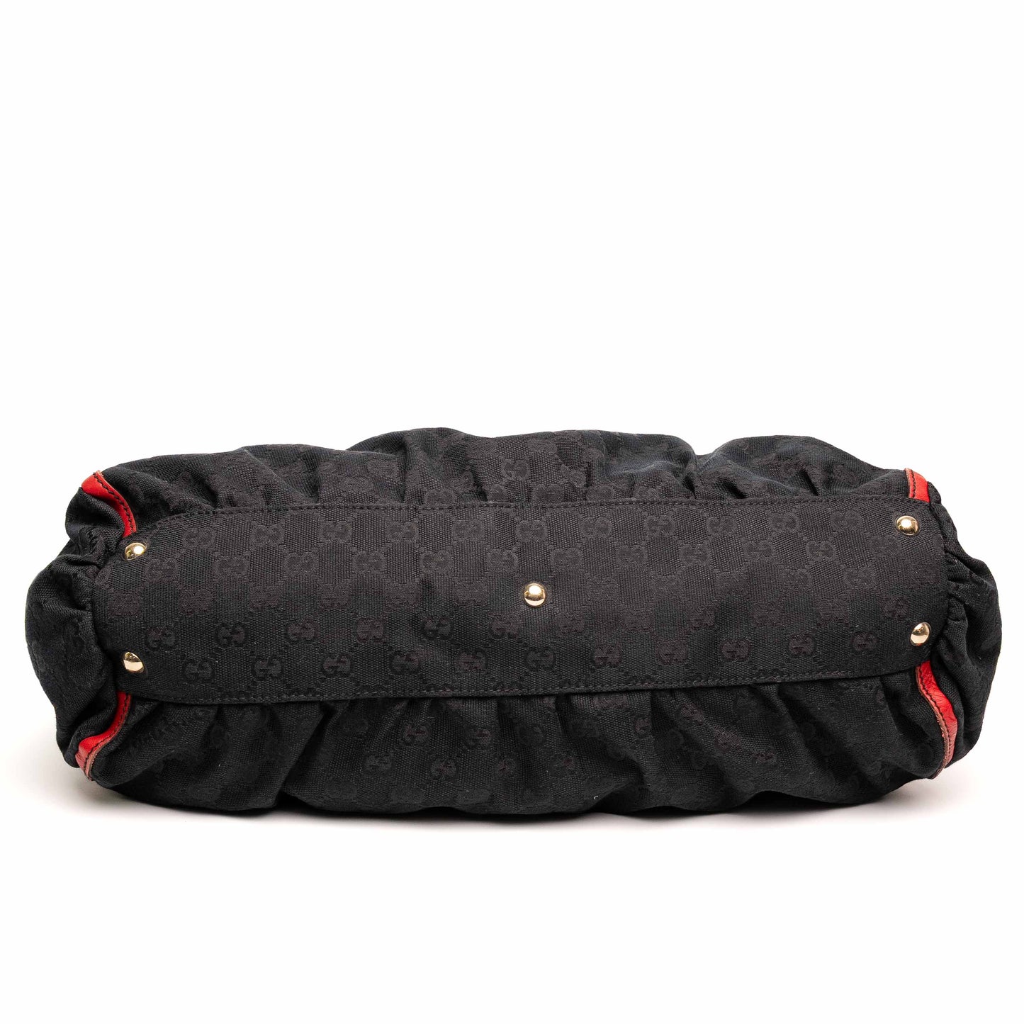 Gucci Abbey D-Ring Black Red GG Canvas Shoulder Bag