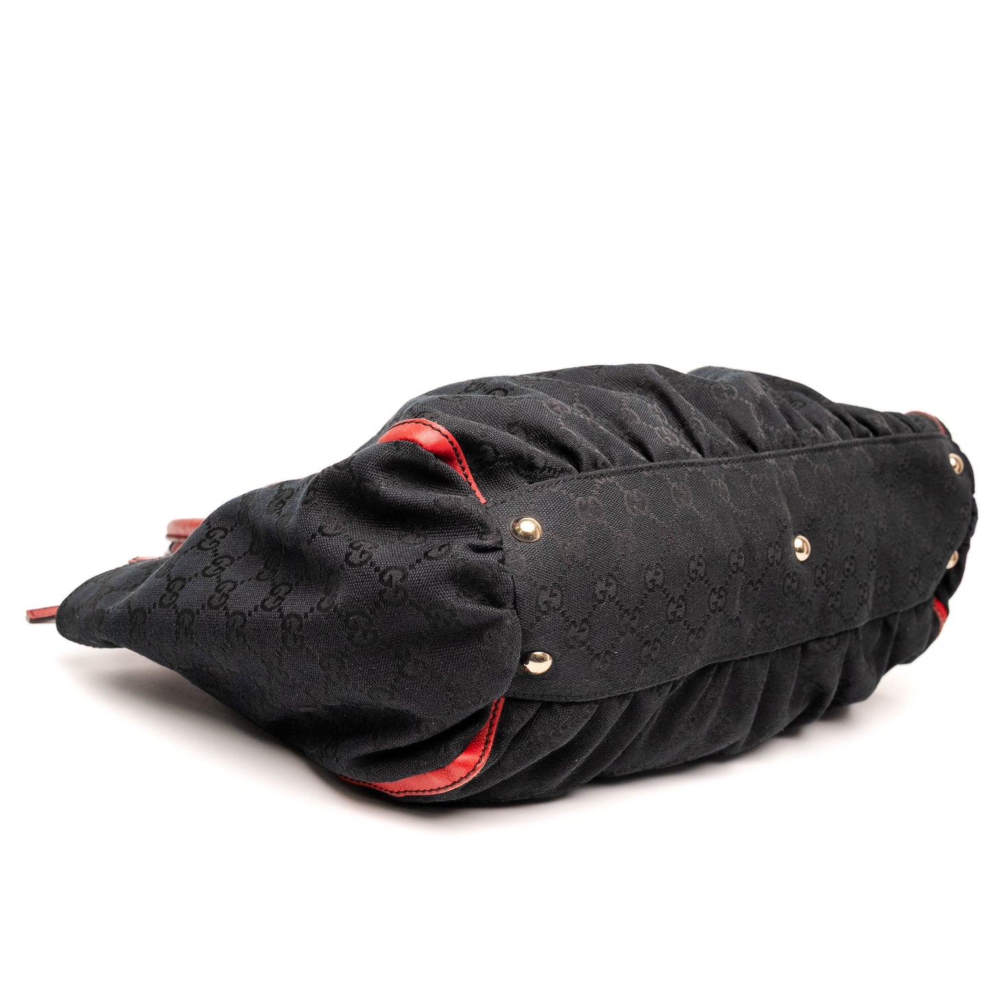 Gucci Abbey D-Ring Black Red GG Canvas Shoulder Bag